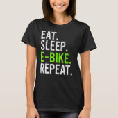 T-shirt Mangez Sleep E Vélo Répéter E MTB 1 (Devant)