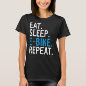 T-shirt Mangez Sleep E Vélo Répéter E MTB 3 (Devant)