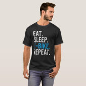 T-shirt Mangez Sleep E Vélo Répéter E MTB 3 (Devant entier)