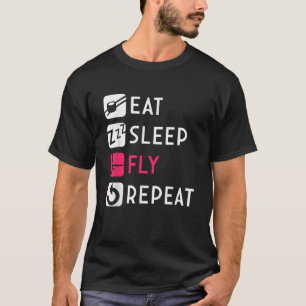 T-shirt Mangez Sleep Fly Aerial Silice Aerialist acroatics