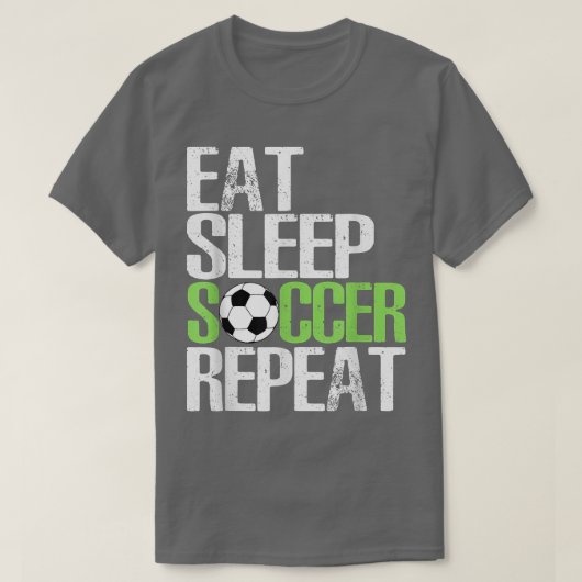 T-shirt Mangez Sleep Football Répéter Cool Sport Joueur  (Design devant)