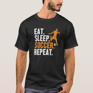 T-shirt Mangez Sleep Football Répéter Football Fußball But