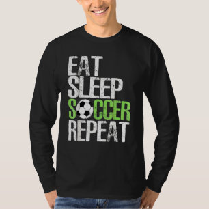 T-shirt Mangez Sleep Football Répéter Vêtements Cool Sport