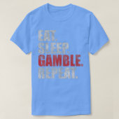 T-shirt Mangez Sleep Gamble Répéter Funny Retro (Design devant)