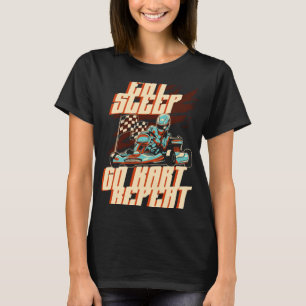T-shirt Mangez Sleep Go Kart Repeat Go Kart Racing 1