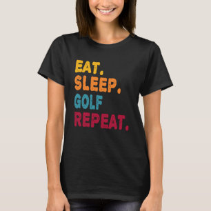 T-shirt Mangez Sleep Golf Repeat Boys Hommes Femmes Sports