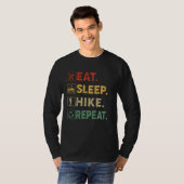 T-shirt Mangez Sleep Hike Répéter Extérieur Randonnée Hike (Devant entier)