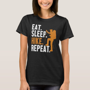 T-shirt Mangez Sleep Hike Répéter Extérieur Wander Backpac