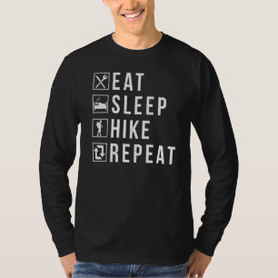 T-shirt Mangez Sleep Hike Répéter Hiker Randonnée Professi