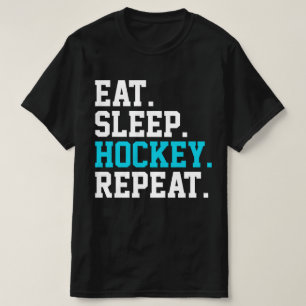 T-shirt Mangez Sleep Hockey Repeat -Amateurs de hockey
