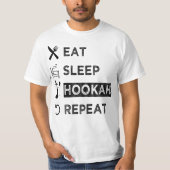 T-shirt Mangez Sleep Hookah Repeat, Amoureux Drôle Hookah (Devant)