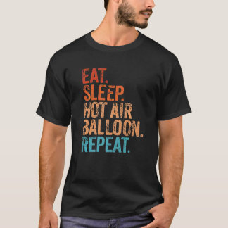 T-shirt Mangez Sleep Hot Air Balloon Répéter Ballooning Fu