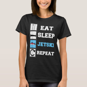 T-shirt Mangez Sleep Jetski Répéter Funny Jet Ski