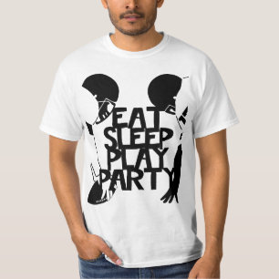 T-shirt Mangez Sleep Jouer À La Fête Football Joueurs