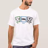T-shirt Mangez Sleep Jouer Soccer (Devant)