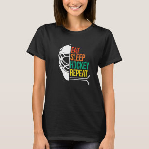 T-shirt Mangez Sleep Joueur de hockey sur glace Expert Ent