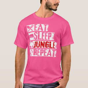 T-shirt Mangez Sleep Jungle Répétez Drum N Bass Rave Drum