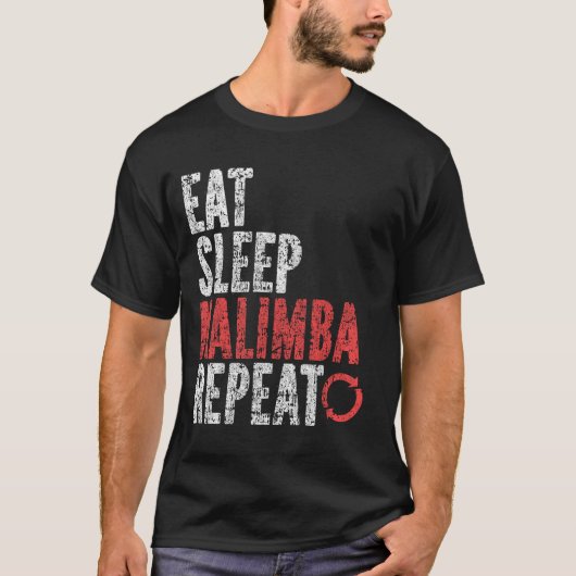 T-shirt Mangez Sleep Kalimba Répéter (Devant)