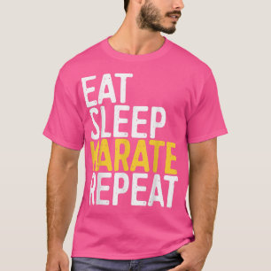 T-shirt Mangez Sleep Karate RépéterDrôle cadeau Sport