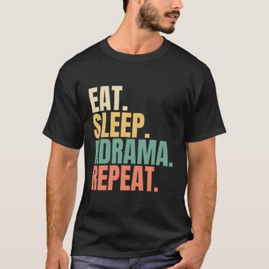 T-shirt Mangez Sleep Kdrama Répéter (Devant)