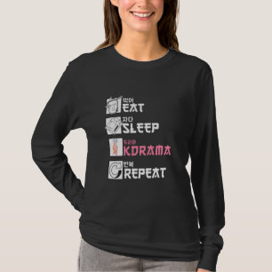 T-shirt Mangez Sleep Kdrama Répéter