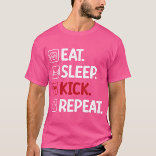 T-shirt Mangez Sleep Kick Repeat Kung Fu