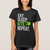 T-shirt Mangez Sleep Kite Repeat - Kitesurf (Devant)