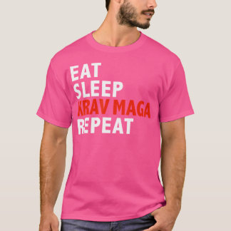 T-shirt Mangez Sleep Krav Maga Repeat Funny Martial Arts