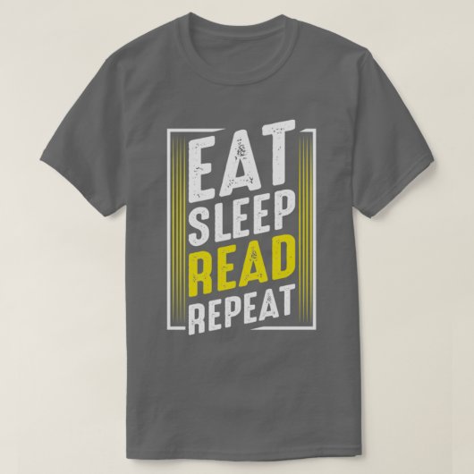 T-shirt Mangez Sleep Lire Répéter Lecture Livre Worms Drôl (Design devant)