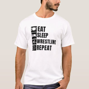 T-shirt Mangez Sleep Lutte Répéter Drôle
