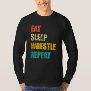 T-shirt Mangez Sleep Lutte Répétez Femmes Hommes Ado Garço