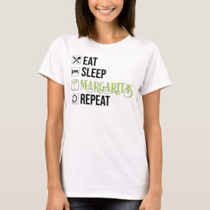 T-shirt Mangez Sleep Margaritas Répéter