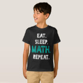 T-shirt Mangez Sleep Math Répéter Funny Math Enseignant Ca (Devant entier)
