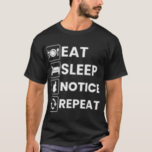 T-shirt Mangez Sleep Notice Répéter Hommes Femmes Humour