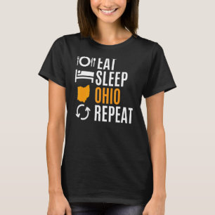 T-shirt Mangez Sleep Ohio Répéter