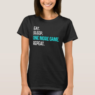 T-shirt Mangez Sleep One De Plus Jeu Répétez Gamer Vidéo D