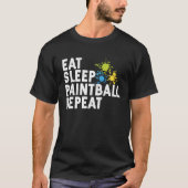 T-shirt Mangez Sleep Paintball Paintball Paintball Soft Ai (Devant)