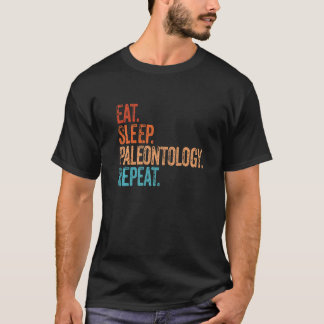 T-shirt Mangez Sleep Paléontologie Répéter Funny Paléon Vi