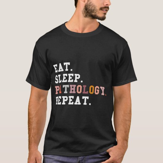 T-shirt Mangez Sleep Pathologie Répéter la parole Langue P (Devant)