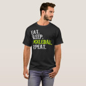 T-shirt Mangez Sleep Pickleball Repeat Player Drôle Cool c (Devant entier)