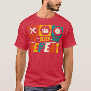 T-shirt Mangez Sleep Pigeon Chasse Répéter Funny Columbida