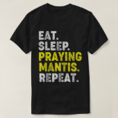 T-shirt Mangez Sleep Praying Mantis Répéter Kung Fu Chines (Design devant)