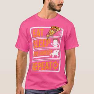 T-shirt Mangez Sleep Ride Chevaux Répéter Funny Horseback