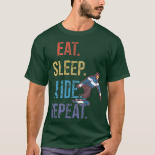T-shirt Mangez Sleep Ride Repeate, Snowboard