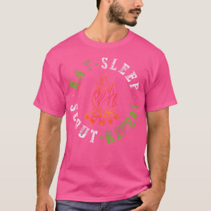 T-shirt Mangez Sleep Scout Répéter Camping Scouting Lover