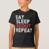 T-shirt Mangez Sleep Scout Répéter Funny Scouting Outdoor  (Devant)