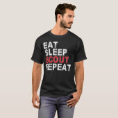 T-shirt Mangez Sleep Scout Répéter Funny Scouting Outdoor (Devant entier)