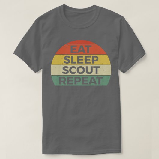T-shirt Mangez Sleep Scout Répéter I (Design devant)