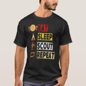 T-shirt Mangez Sleep Scout Répéter Scouting Unique Pour Ho (Devant)