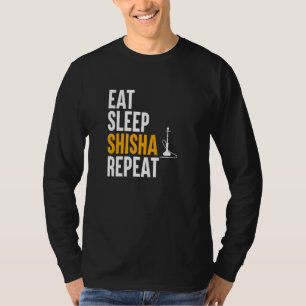 T-shirt Mangez Sleep Shisha Repeat - Fumée de tuyau d'eau